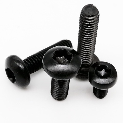 10/50pcs M2 M2.5 M3 M4 M5 M6 Black 304 Stainless Steel GB2672 Six-Lobe Torx Pan Head Screw Six Lobe Round Button Head Bolt ► Photo 1/6