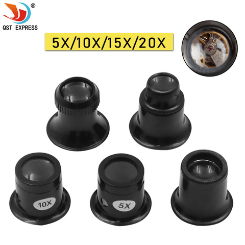 5X 10X 15X 20X Jeweler Watch Tool Magnifier Monocular Loupe Lens Loupe Eye Magnifier Len Repair Kit Tool ► Photo 1/6