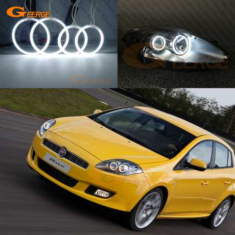 For FIAT BRAVO 198 2007 2008 2009 2010 2011 2012 2013 2014 2015 Excellent Ultra bright CCFL Angel Eyes kit Halo Ring ► Photo 1/6