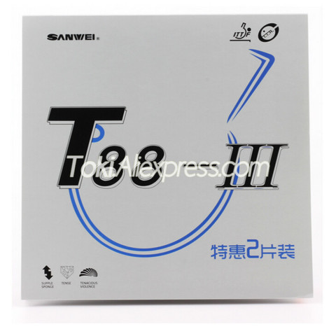 (10 Red 10 Black) SANWEI T88-3 Table Tennis Rubber (Half-sticky, loop) SANWEI T88 Ping Pong Sponge ► Photo 1/5