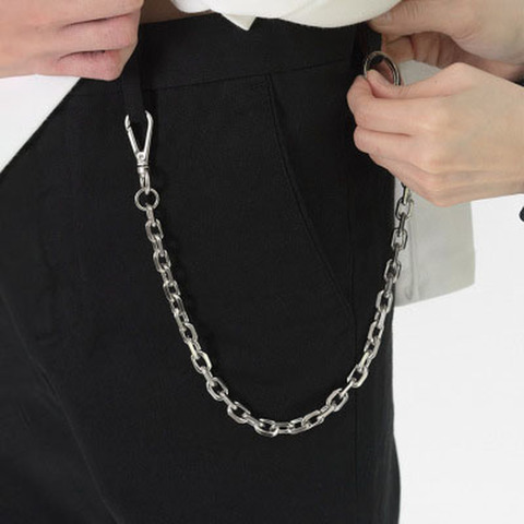 Hipster Jeans Chain Waist Pant Belt Key Chain Men Women Long Metal Ring Punk Hip-hop Streetwear Rock Clothing Accessories ► Photo 1/4