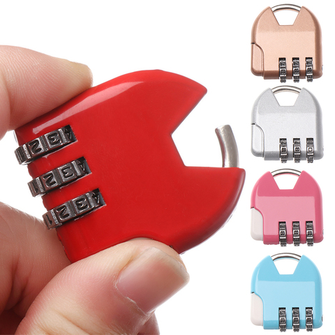 New 1Pc Travel padlock Anti-theft Backpack Small Padlock Resettable 3 Digit Combination Suitcase Password Code Lock Padlock ► Photo 1/6