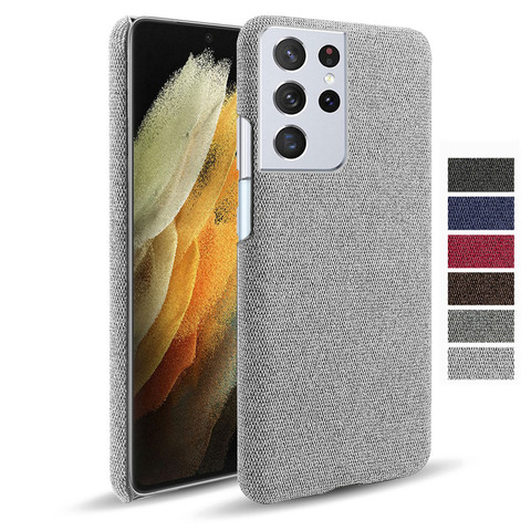 Febric Antiskid Case Cloth Texture Fit Cover For Samsung Galaxy S21 Plus S20 FE Note 20 Ultra M51 M31 A32 A42 A52 A12 A72 Case ► Photo 1/6