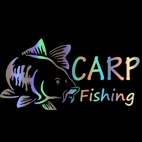 30041# funny CARP Fishing car sticker reflective waterproof car decal vinyl stickers on car truck bumper rear window laptop ► Photo 1/6