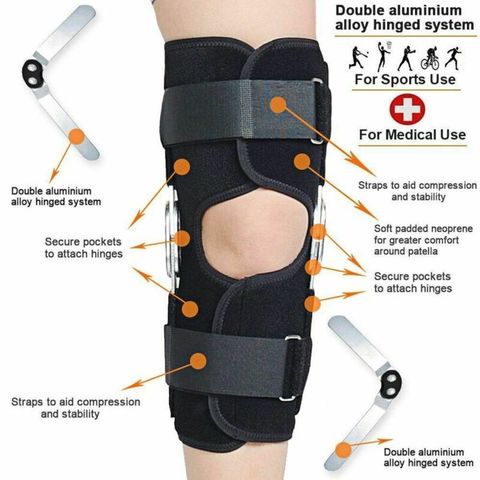 1Pc Hinged Knee Arthritis Support Guard Stabilizer Strap Wrap Sports Knee Pads Brace Adults Sport Knee Sleeve Support ► Photo 1/6