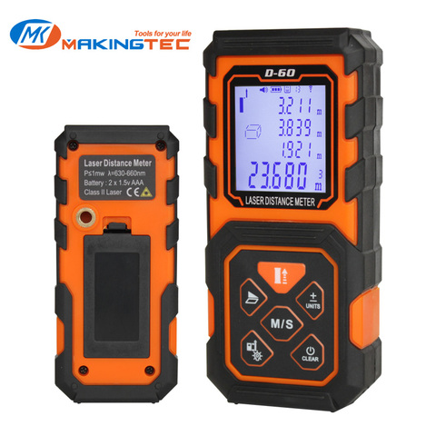 MAKINGTEC Laser Measure Rangrfinder Laser Distance Meter 100m 80m 60m 40m Digital Trena Laser Tape Range Finder Measuring Device ► Photo 1/6