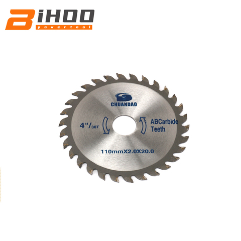 110mm Carbide Circular Saw Blade Bore 20mm Cutting Disc for Wood Cutting 30/40T Thickness 2mm ► Photo 1/6