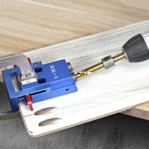 Oblique Hole Locator Pocket Hole Jig With Step Drill Bit & Accessories Woodworking Punch Locator DIY Woodworking Tools ► Photo 1/6