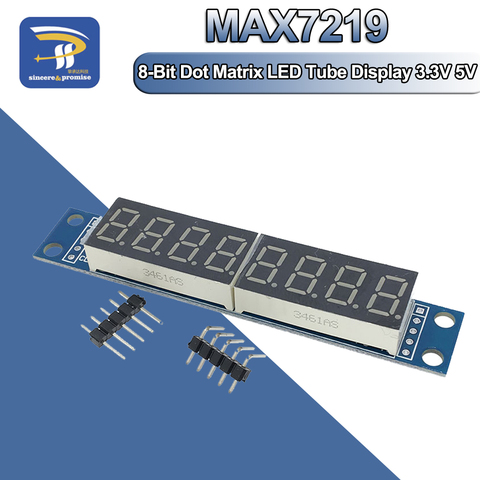 MAX7219 LED Dot Matrix 8 Digit Digital Tube Display Control Module 3.3V 5V Microcontroller Serial Driver 7-segment For Arduino ► Photo 1/6