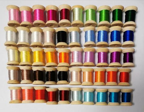 50 spools 100% natural mulberry silk embroidery floss threads for hand embroidery DIY craft 20-22m per color ► Photo 1/4