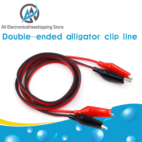 1meter Double Red and Black Clips Crocodile Cable Alligator Jumper Wire Test Leads 5A ► Photo 1/6