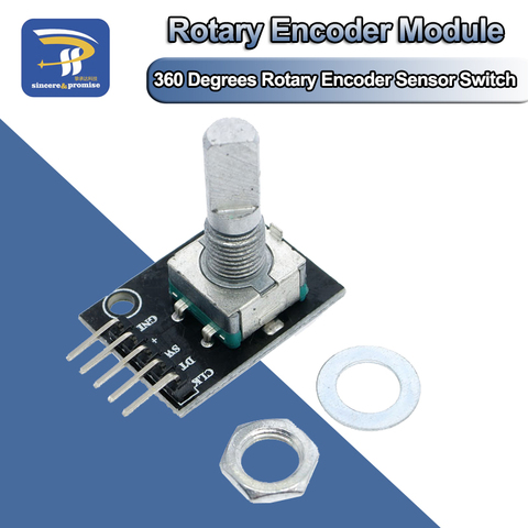 KY-040 360 Degrees Rotary Encoder Module Brick Sensor Switch Development Board For Arduino With Pins Half Shaft ► Photo 1/6