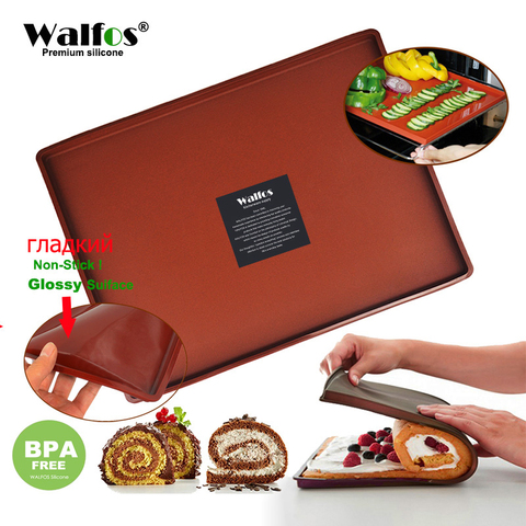 WALFOS FOOD GRADE Silicone Baking Mat DIY Multifunction Cake Pad  Non-Stick  Oven Liner Swiss Roll Pad Bakeware Baking Tools ► Photo 1/6