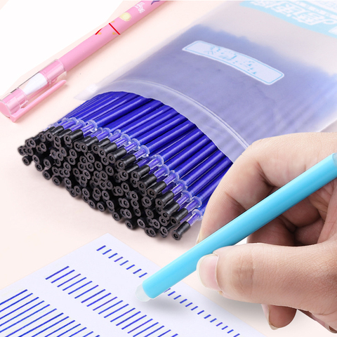 100pcs/bag Magic Erasable Gel Pen Refills Needle 0.5mm Black / Blue Ink Erasable Pens With Eraser Set Office School Supplies ► Photo 1/6