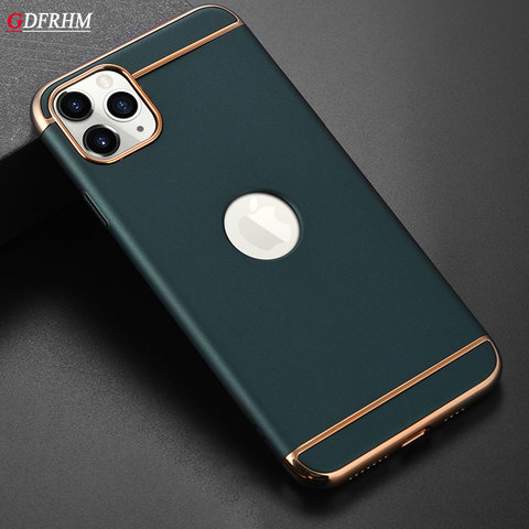 Luxury Gold Hard Case for iPhone 7 6 6s 5 5s SE X Back Cover Xs Max XR 11 Pro Removable 3 in 1 Case for iPhone 8 7 6 6s Plus Bag ► Photo 1/6