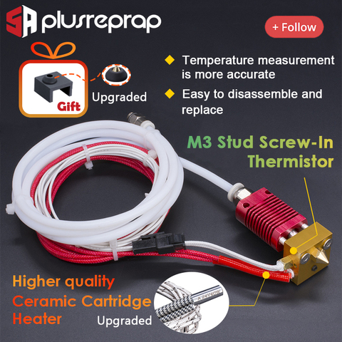 CR10 1.75mm J-head Hotend kit Aluminum Heat Block with Heater Thermistor Ender-3/CR-10/CR-10S With MK8 Nozzle 3D Printer Parts ► Photo 1/6