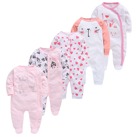 5pcs Baby Girl Boy Pijamas bebe fille Cotton Breathable Soft ropa bebe Newborn Sleepers Baby Pjiamas ► Photo 1/6