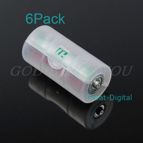 6x AA to C Size Battery Converter Adaptor Adapter Case Drop Shipping ► Photo 1/1