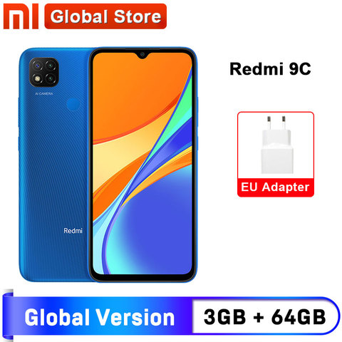 Global Version Xiaomi Redmi 9C Mobile Phone 3GB RAM 64GB ROM MediaTek Helio G35 6.53