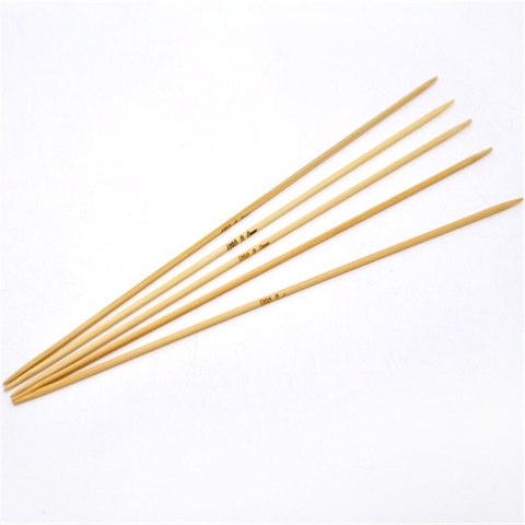 Natural Bamboo Hand Sewing Double Pointed Knitting Needle Crochet Hook Set Sewing Accessory Tools(US Size 0/2.0mm) 20cm 5PCs/Set ► Photo 1/6