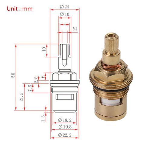 Brass Ceramic Tap Valve Faucet Cartridge Bathroom Hot Cold Water Mixer Valve ► Photo 1/1