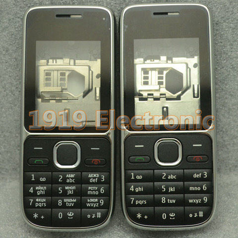 New Full Housing Cover Case Hebrew Or Russian Or English Keypad Stamp For Nokia C2-01 C201 ► Photo 1/2