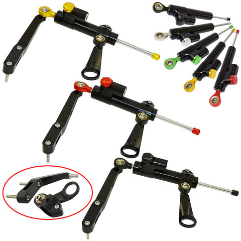 Adjustable Steering Damper Stabilizer Linear with Bracket Full Set For HONDA CBR 900 954 RR CBR954RR Fireblade SC50 2002 2003 ► Photo 1/6