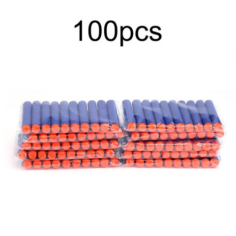 100 PCS Refill Darts Bullets For Nerf N-Strike Elite Series Blasters for Toy Gun Safe Foam Bullet EVA Soft Bullet ► Photo 1/6