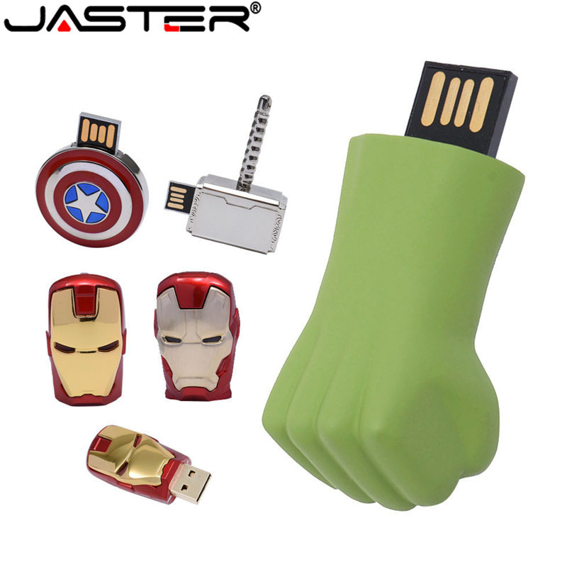 32GB USB 2.0 Flash Pen Drive Genuine Avengers Iron Man Flash Memory 4GB lot 