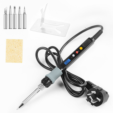 Handskit 220V 80W Digital Soldering Iron with 5 soldering iron tips  Soldering Iron stand Soldeirng Iron welding Tools ► Photo 1/6