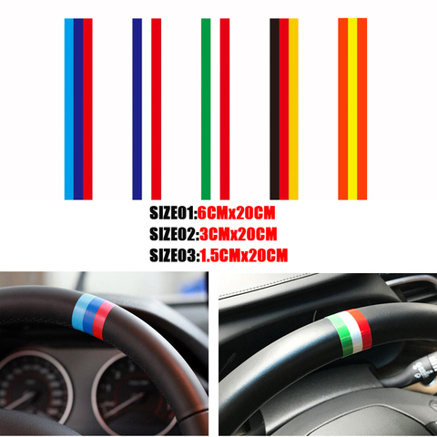 Pesonalized Car Sticker BMWColored Germany Italy Franch Spain National Flag Sticker Steering Wheel Stickers Grille Stickers ► Photo 1/6