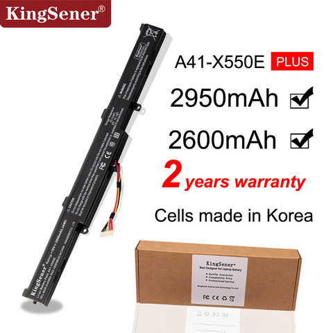 KingSener A41-X550E Laptop Battery for ASUS K550D K550DP D451V X550DP X550D F550D R752LJ R752LD R752LB R752M R752L R751J P750L ► Photo 1/6