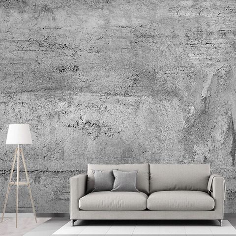 Custom Mural Wallpaper For Walls 3D Relief Cement Gray Wall Papers Home Decor Living Room Bedroom TV Background Papel De Parede ► Photo 1/5