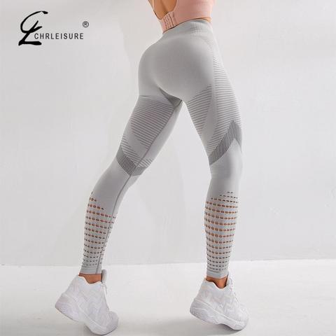 CHRLEISURE Leggings for Fitness Women Sports Seamless Push Up