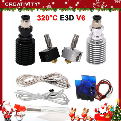 E3D V6 Hotend Kit High temperature version 300 degrees Celsius J-head 3D Printer Parts 0.4/1.75MM Remote extruder 12V 24V ► Photo 1/6