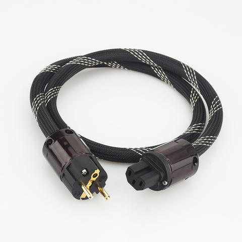Hi-End Hifi Audio Power Cable Power Cord cable  with P-079E C-079 EU Plug AC cable line hifi audio amp cable ► Photo 1/6