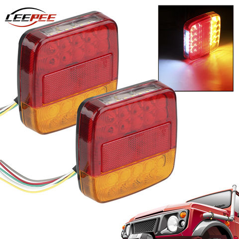 LEEPEE Trailer Lights LED Tail Turn Signal Indicator Truck Taillight Rear Bulbs Reverse Brake Stop Position Lamp Beacon 26 LEDs ► Photo 1/6
