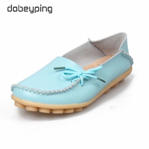 New Women Real Leather Shoes Moccasins Mother Loafers Soft Leisure Flats Female Driving Casual Footwear Size 35-44 In 24 Colors ► Photo 1/6