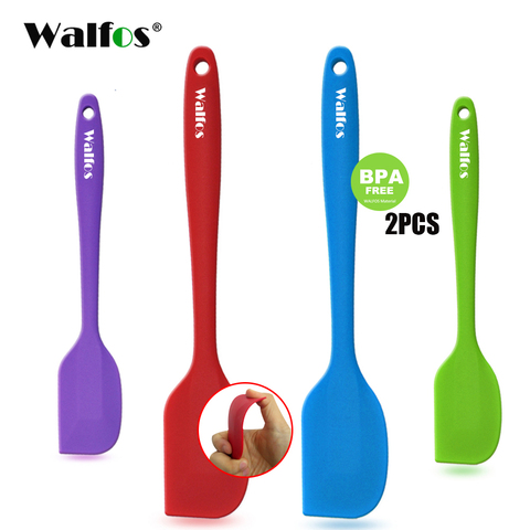 WALFOS 2PCS High Quality Silicone Spatula Set Cook Non Stick Butter Cookie Pastry Scraper Kitchen Baking Spatula Free Shipping ► Photo 1/6