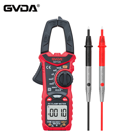 Digital Clamp Meter AC/DC/Ohm Current Voltage Capacitance Detector Clamp Multimeter LCD Display Non Contact True RMS Measurement ► Photo 1/6