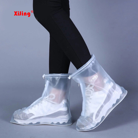 High Quality Rain Waterproof Boots Cover Heels Boots Men Women's Reusable Shoes raincoat Thicker Non-slip Waterproof shoe cover ► Photo 1/6