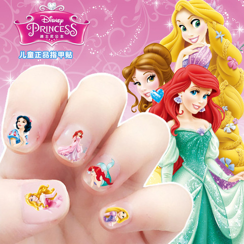 Girls Princess Mickey Mouse Frozen Elsa and Anna Figure Toy Nail Stickers Toys Gift Toy Princess Minnie Kids Baby Disney Snow ► Photo 1/6