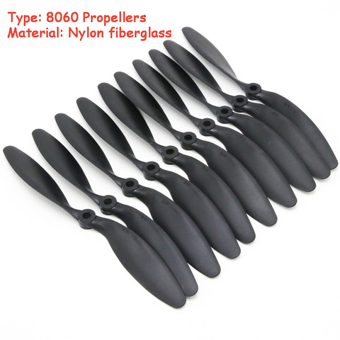 10pcs/lot 8060 Propellers Glass fiber & nylon Props for RC Airplane Quadcopter Perfect 8x6 RC Airplane Propellers Blades ► Photo 1/6