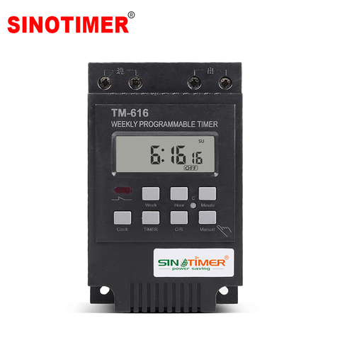 Heavy Load 30A Time Relay 7 Days Programmable Digital Timer Switch Relay Control Time 220V 230V AC Din Rail Mount ► Photo 1/6