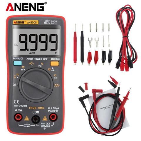 ANENG AN8008 Multimeter 9999 Count Backlight AC / DC Ammeter Transistor Tester Capacitance Tester Automotive Electrical Tester ► Photo 1/6