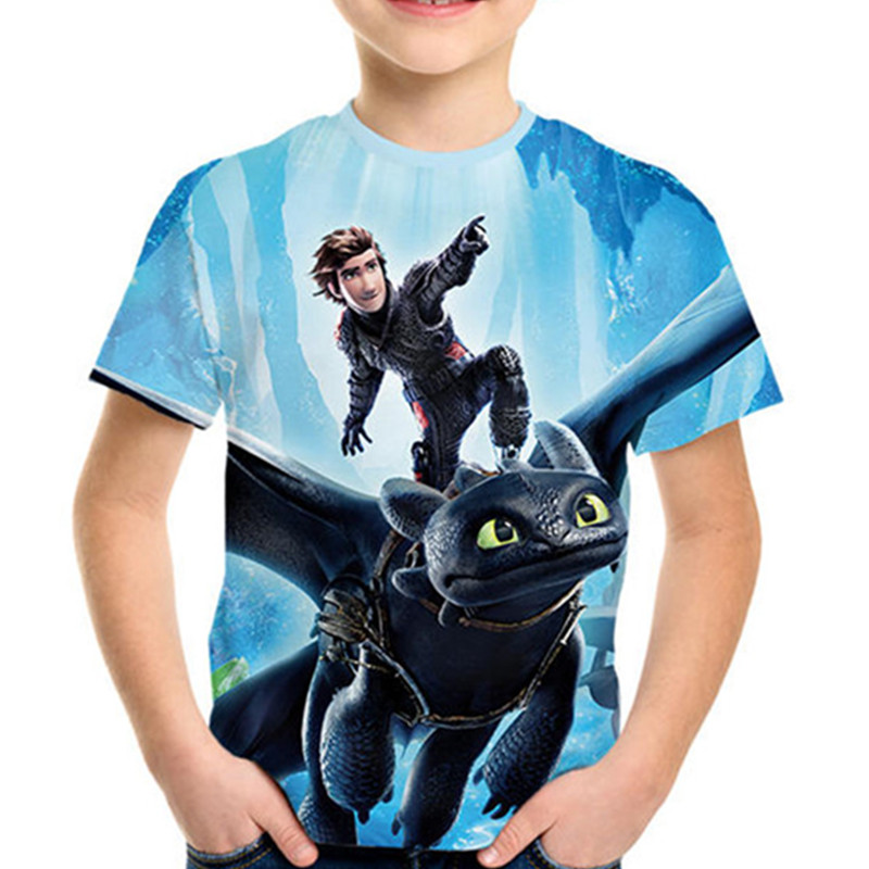 How to Train Your Dragon Boys Shirts Kids Fashion T-Shirts Boys Girls Summer Tops