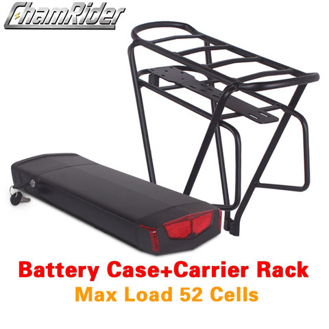48V ebike battery case 36V Electric bike battery box Reention Double Layer luggage rack 10S5P 13S4P RB-3 ► Photo 1/6