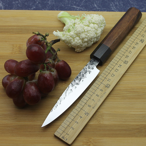 New Style 4 Inch Kitchen Fruit Three-Layer  8Cr17MoV Steel Core Blade Chef Professional Cooking EDC Tool Knife ► Photo 1/6