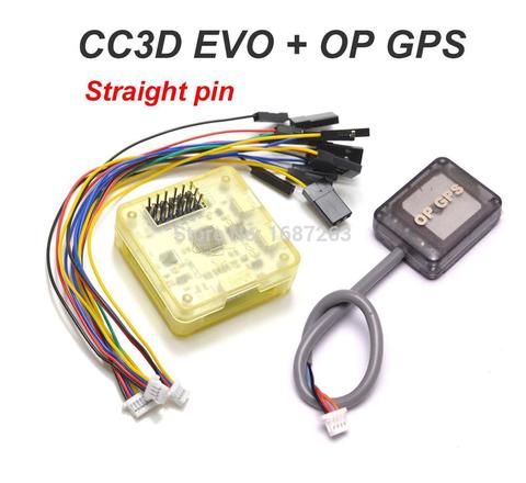 Openpilot CC3D EVO Flight Controller With yellow Case + Ultra Small Mini OP GPS For QAV-R 220 QAV 180mm 210mm Quadcopter ► Photo 1/6