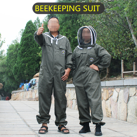 1 set beekeeper costume bee suit beekeeper full suit ventilated bee clothes apiculture reusable coverall suit for bees ► Photo 1/6